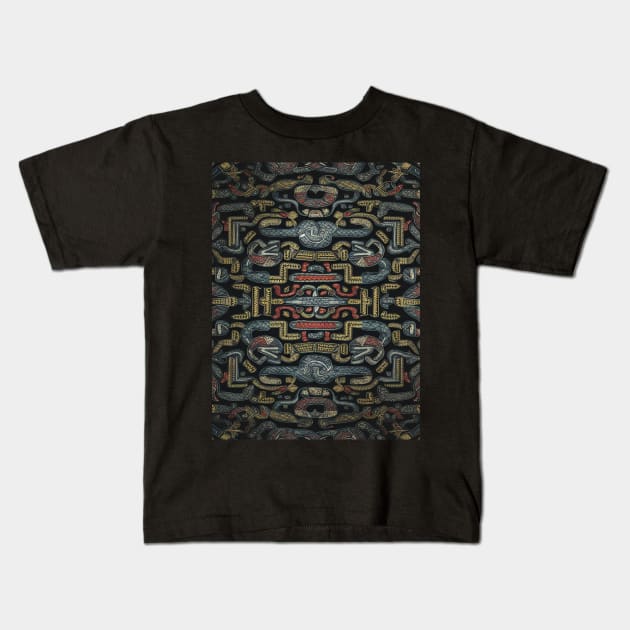 Ancient mayan graphic design Kids T-Shirt by likbatonboot